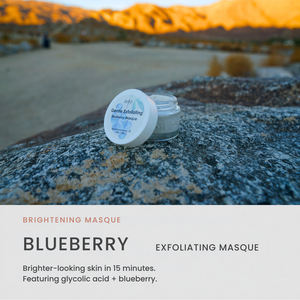 Gentle Exfoliating Blueberry Masque. Brightening Fruit Enzyme – Antioxidant Exfoliation + Glow Revival for Dull or Uneven Tone