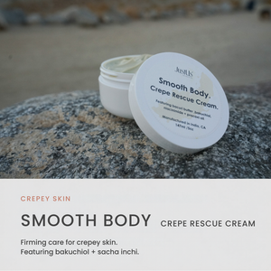 Smooth Body. Crepe Rescue Cream and Body Butter - Rainforest Butters for Deep Nourishment + Crepey Skin