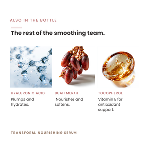 Transform. Active Nourishment Gel Serum- Hyaluronic Acid + Peptide Hydration for Dry or Aging Skin