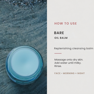Bare. Cleansing Oil Balm- Gentle Daily Wash for Sensitive, Hormonal, or Post-Menopausal Skin