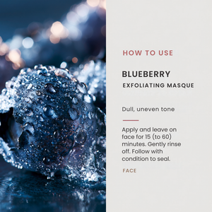 Gentle Exfoliating Blueberry Masque. Brightening Fruit Enzyme – Antioxidant Exfoliation + Glow Revival for Dull or Uneven Tone