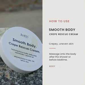 Smooth Body. Crepe Rescue Cream and Body Butter - Rainforest Butters for Deep Nourishment + Crepey Skin