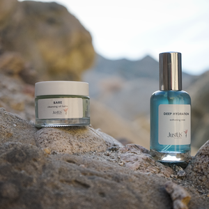 hydration mist and balm on mountain