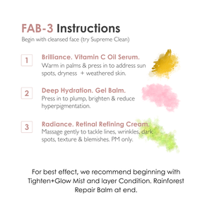 Fab Three - Radiance, Hydration +  Glow Essentials for Skin